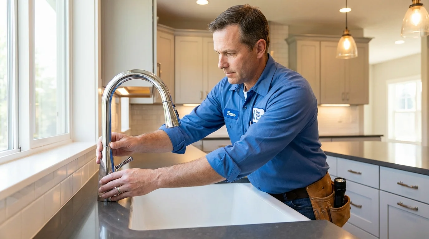 Kitchen faucet installation by Johns Plumbing LLC in Mount Shasta