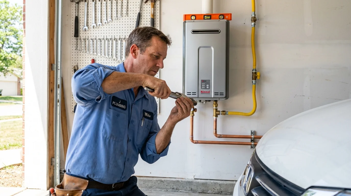 Tankless water heater installation by a Johns Plumbing LLC plumber in Mount Shasta